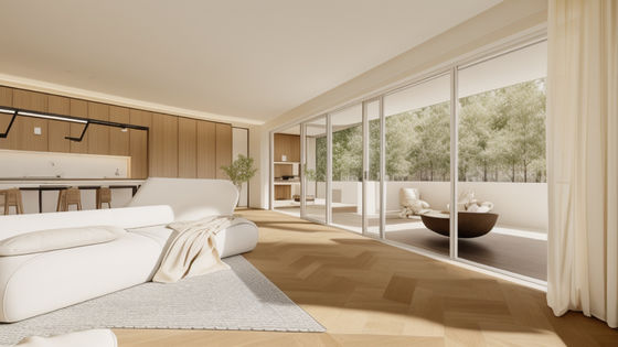 OEM / ODM Balkon Alüminyum Kaydırma Cam Kapı Su geçirmez Kolay Kurulum