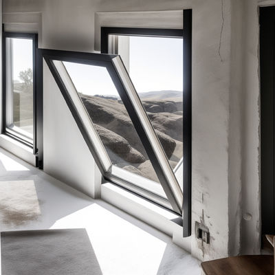 Cam Tinted Alt Asılı Casement Pencereler Alüminyum Isıtma