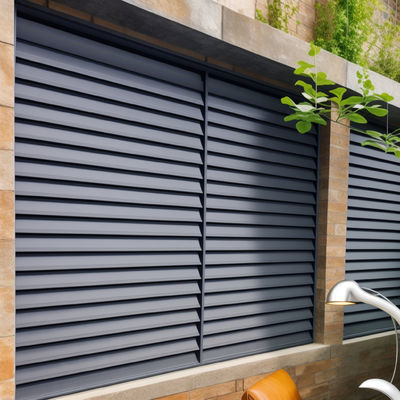 Anodizasyon Alüminyum Louvered Pencere Çerçeve Üçlü Cam Ses Izolasyonu