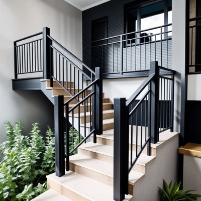 ODM Alüminyum Merdiven Handrail Konut Ticari Alüminyum Merdiven Railing